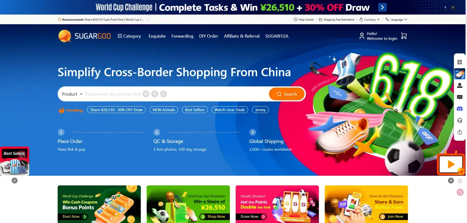 Sugargoo Homepage